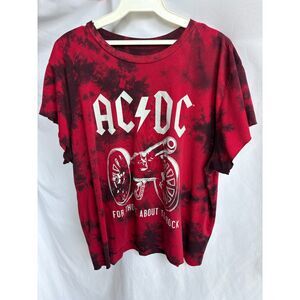 Hot Topic AC/DC For Those About To Rock T Shirt Red Size XL Casual Streetwear